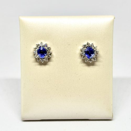 Sapphire and Diamond Earstuds